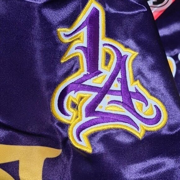 Kobe Bryant Mamba Crenshaw Los Angeles Lakers Satin Jacket Medium New - Picture 6 of 13